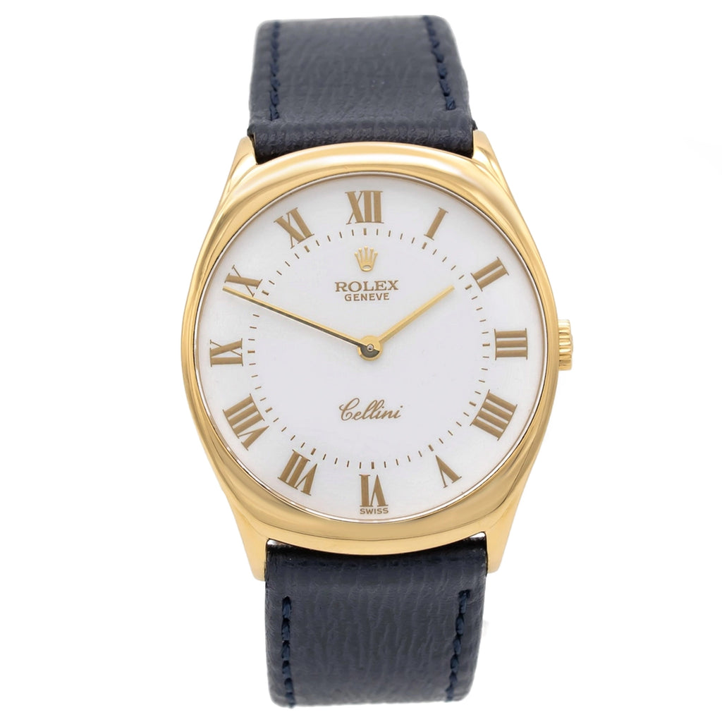 Rolex Cellini 4133 White Dial on Leather 1995