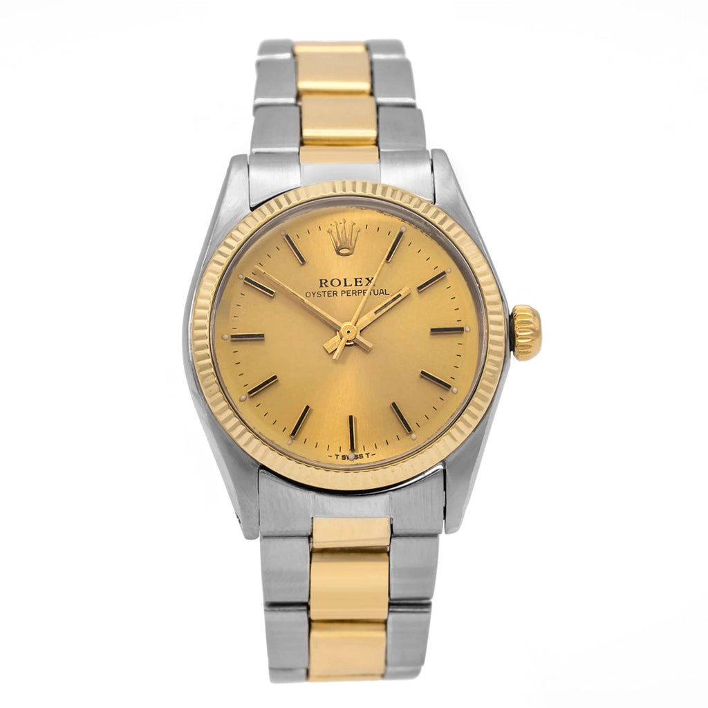 Rolex Oyster Perpetual 31 6551 Champagne Dial on Stainless steel and 18 karat yellow gold 1970