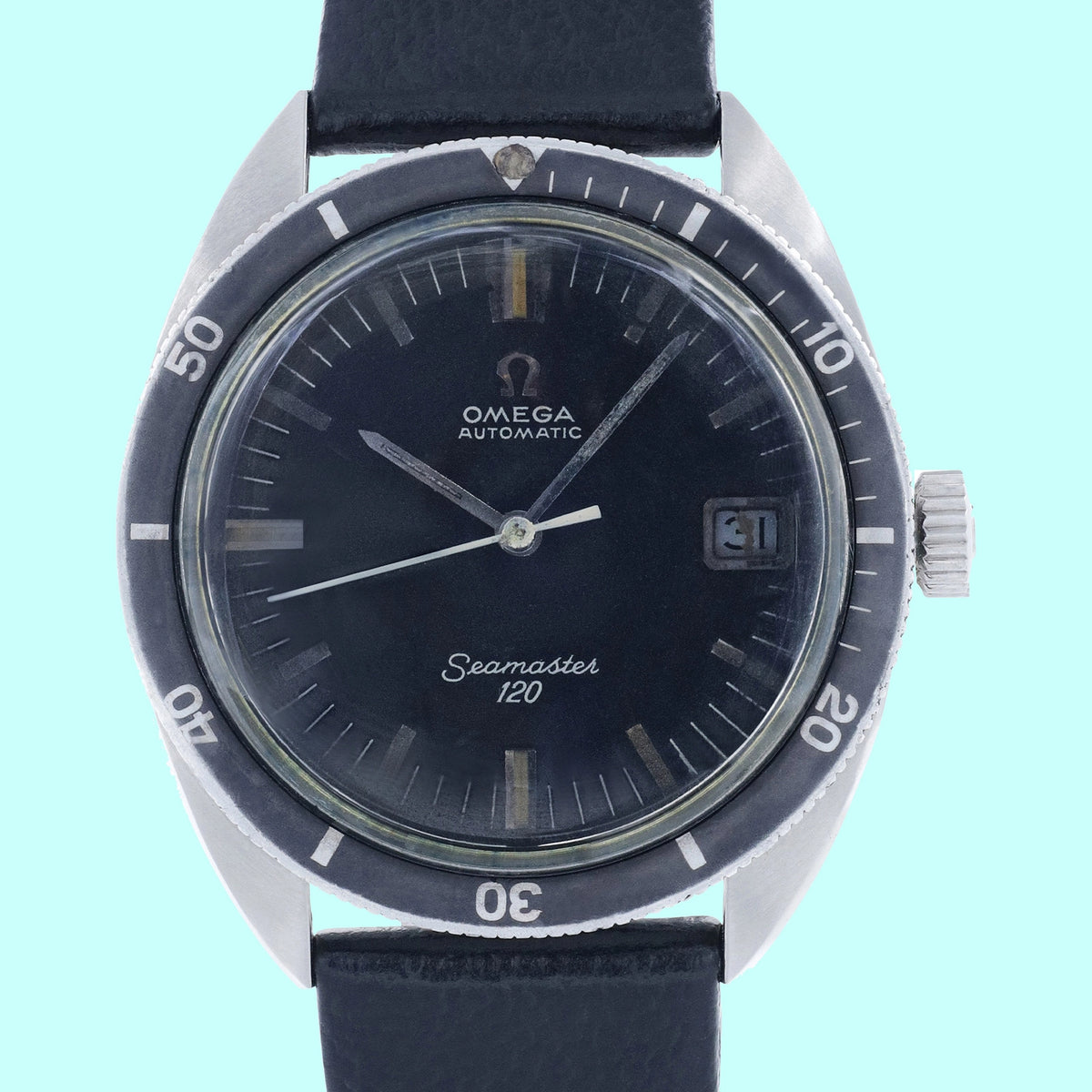 Omega Seamaster 120 M 136.027 Black Leather