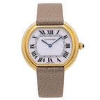 Cartier Ellipse 78091 White Dial on Leather