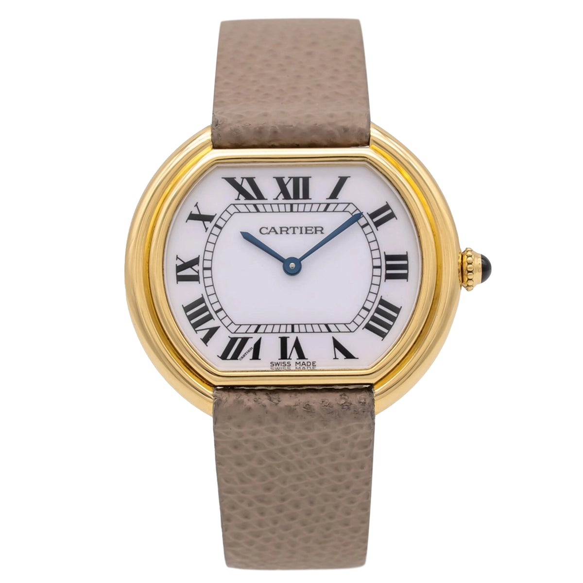 Cartier Ellipse 78091 White Dial on Leather