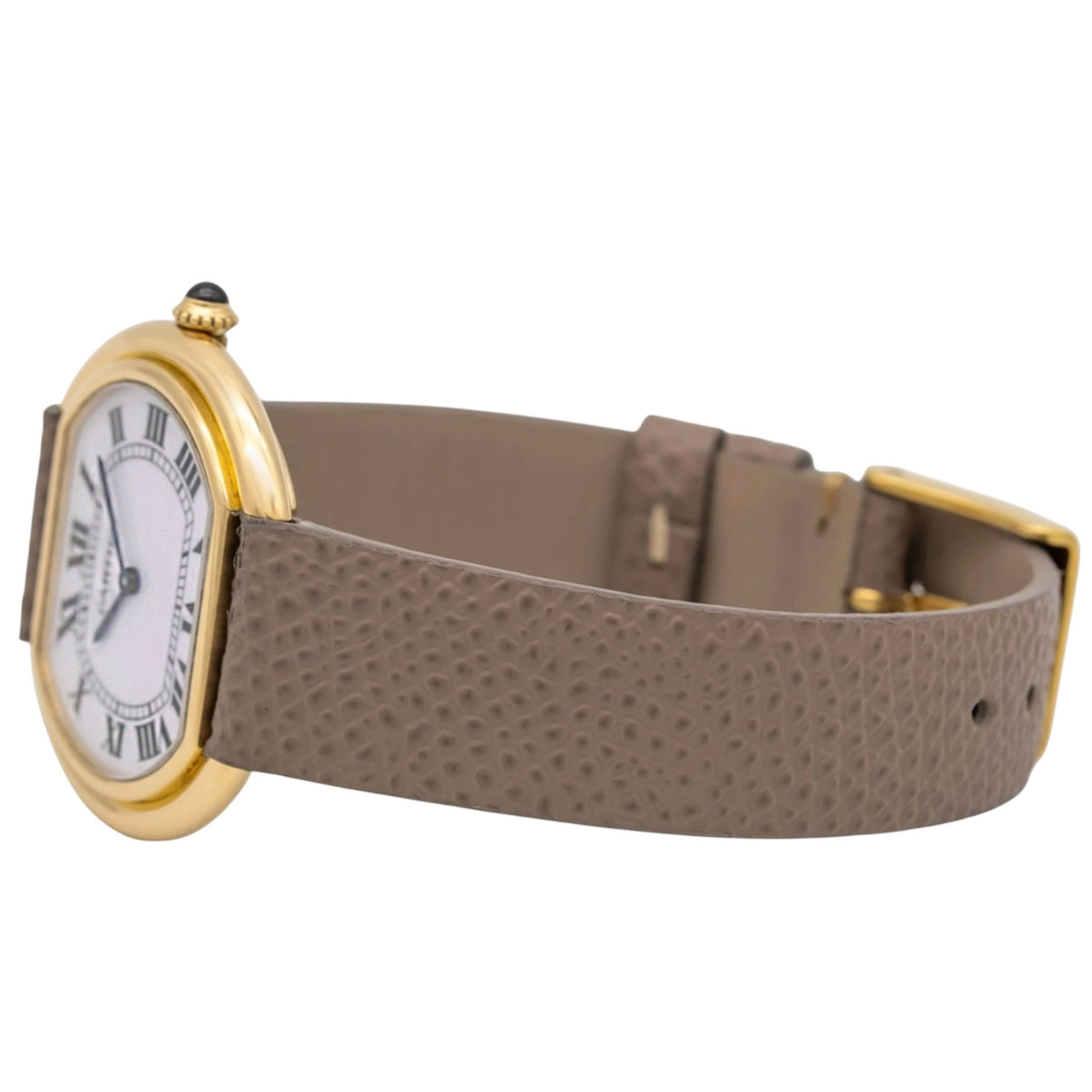 Cartier Ellipse 78091 White Dial on Leather