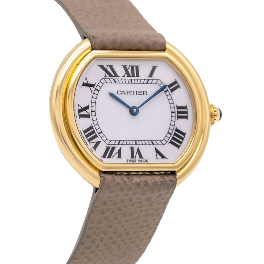 Cartier Ellipse 78091 White Dial on Leather