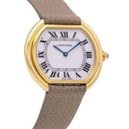 Cartier Ellipse 78091 White Dial on Leather
