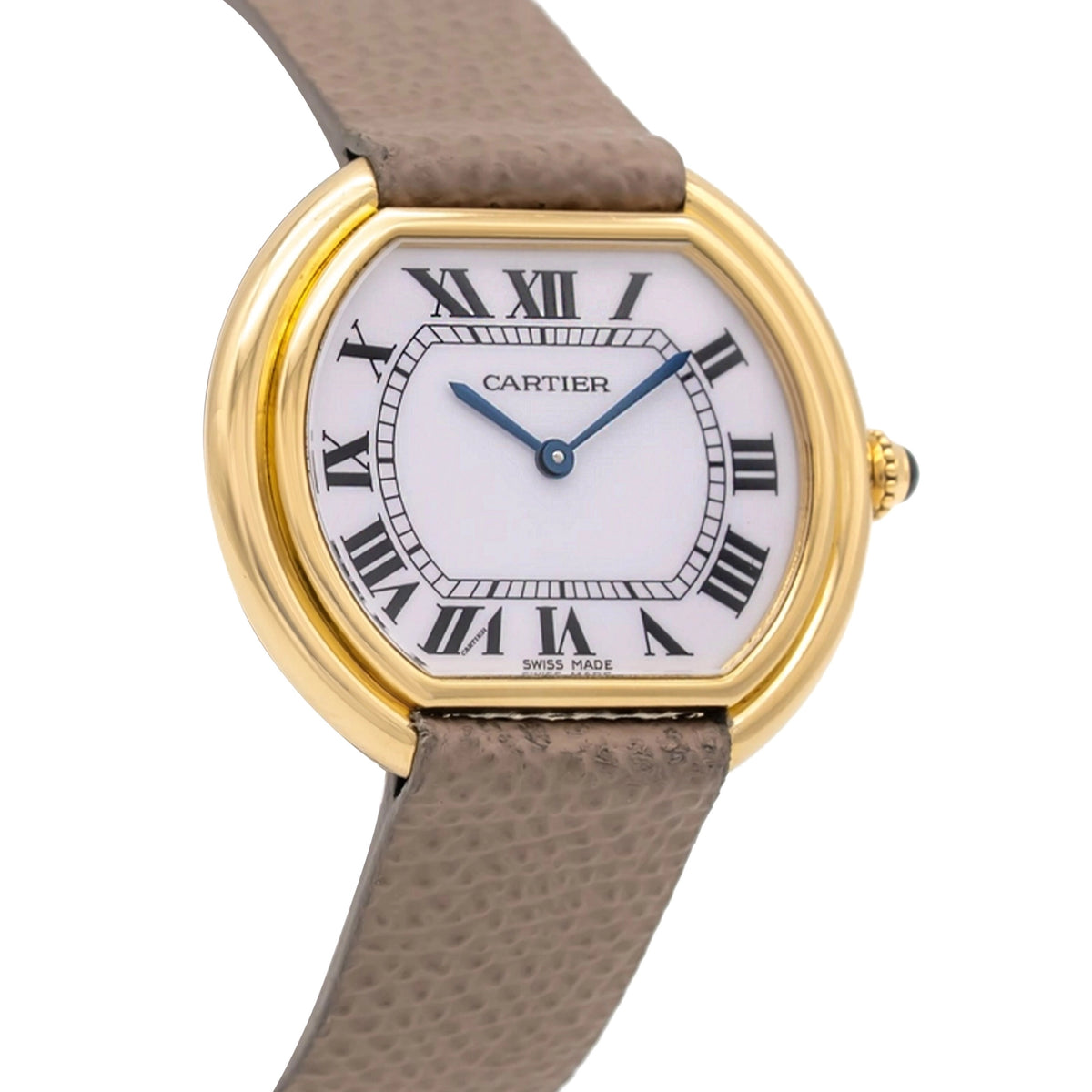 Cartier Ellipse 78091 White Dial on Leather