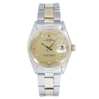 Rolex Date 34 1505 Champagne Stick Dial on Oyster 1973