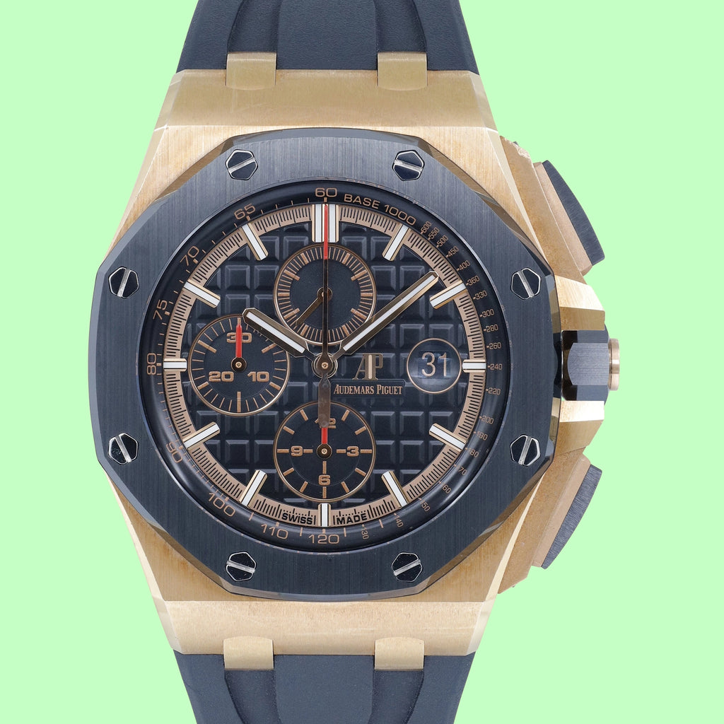Audemars Piguet Royal Oak Offshore Chronograph 26401RO.OO.A002CA.02 Black Dial on Rubber Strap 2016