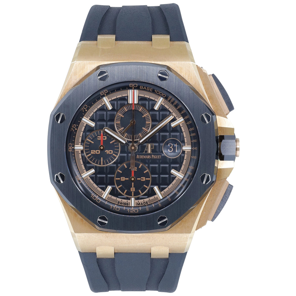 Audemars Piguet Royal Oak Offshore Chronograph 26401RO.OO.A002CA.02 Black Dial on Rubber Strap 2016