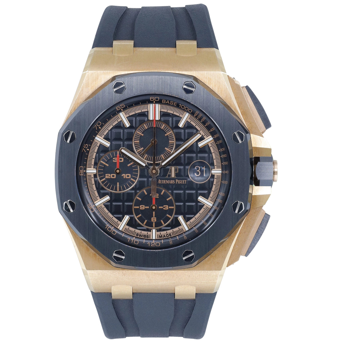 Audemars Piguet Royal Oak Offshore Chronograph 26401RO.OO.A002CA.02 Black Dial on Rubber Strap 2016