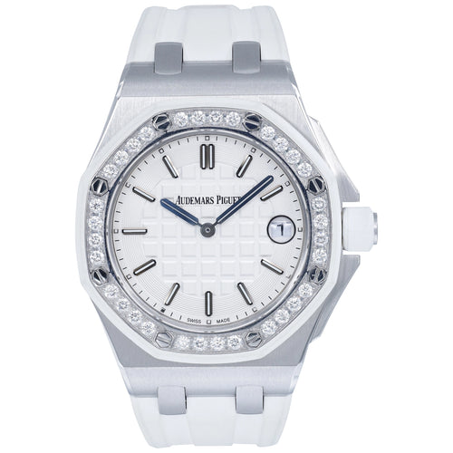 Audemars Piguet Royal Oak Offshore Quartz 67540SK.ZZ.A010CA.01 White Dial on Rubber Strap 2016