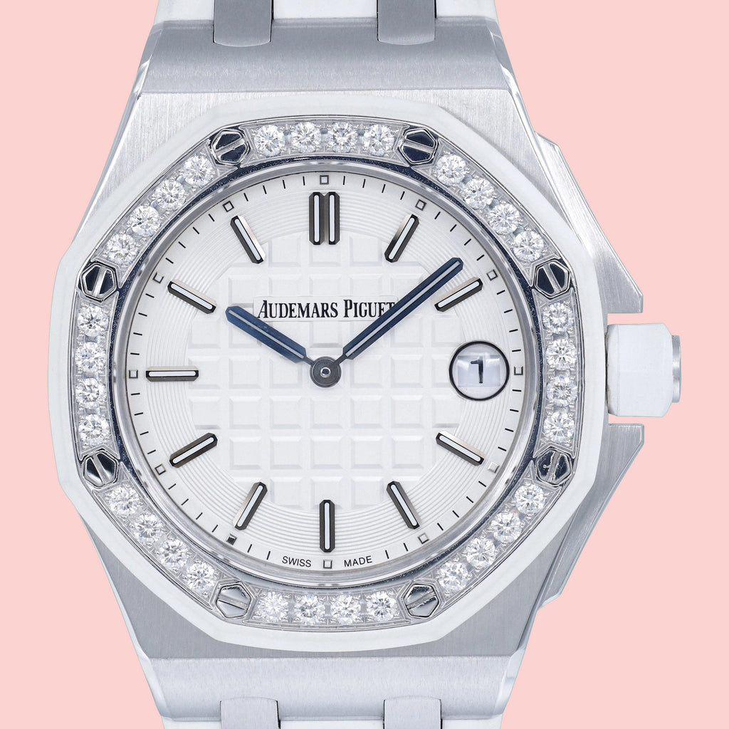 Audemars Piguet Royal Oak Offshore Quartz 67540SK.ZZ.A010CA.01 White Dial on Rubber Strap 2016