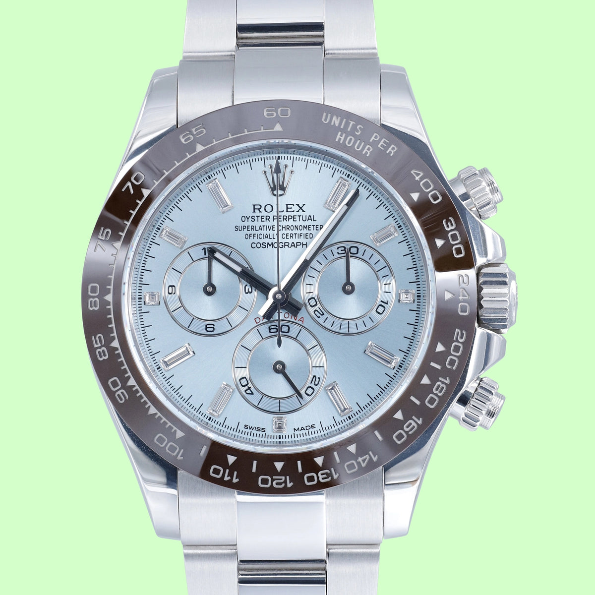 Rolex Daytona 116506 Ice Blue Diamond Dial on Oyster 2017