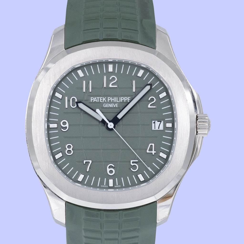 Patek Philippe Aquanaut 5168G-010 Khaki Green Dial on Rubber Strap 2022