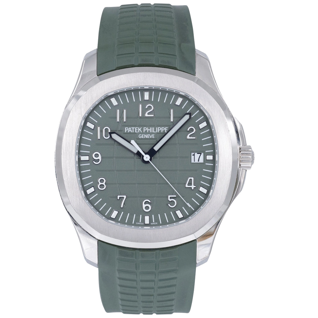 Patek Philippe Aquanaut 5168G-010 Khaki Green Dial on Rubber Strap 2022