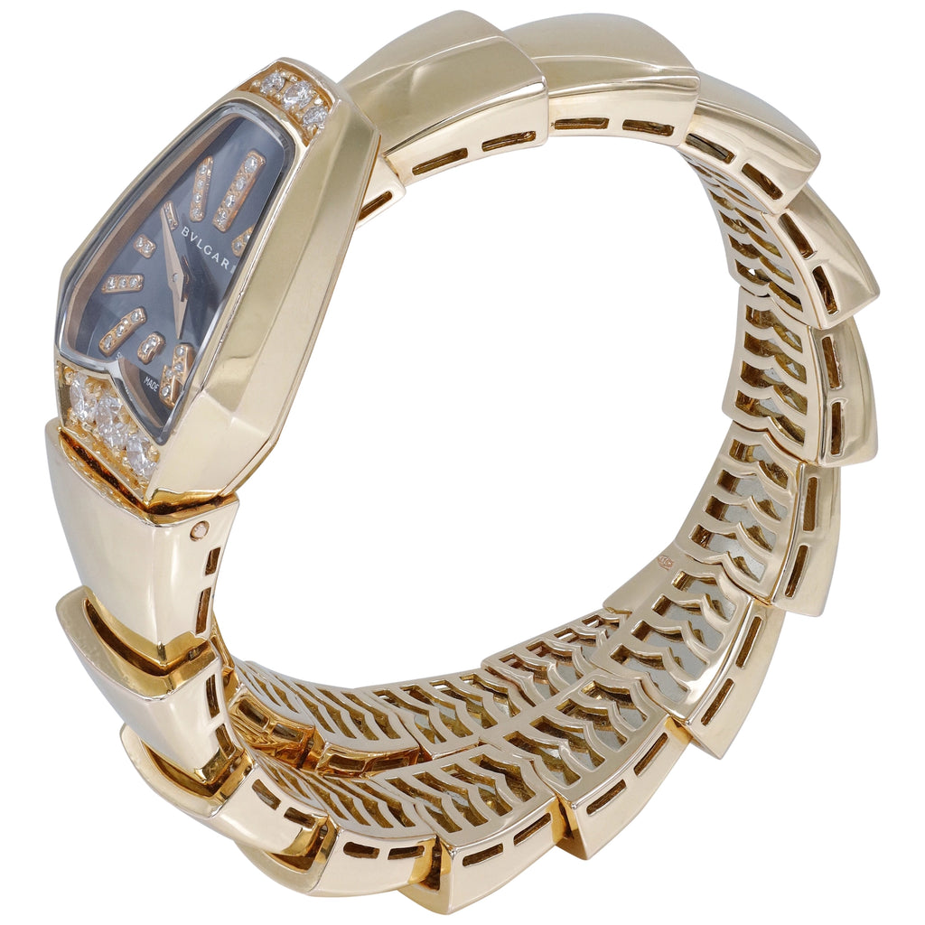 Bulgari Serpenti SPP26BGD1GD.1T Black Diamond Dial on 18K Rose Gold