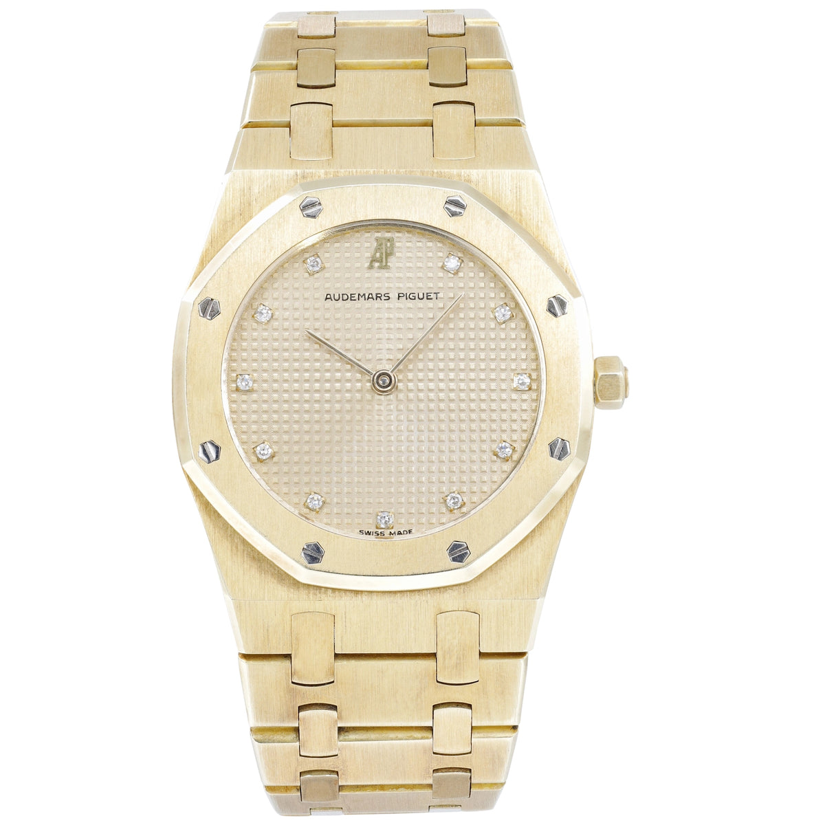 Audemars Piguet Royal Oak 56303BA Champagne Diamonds Dial on 18K Yellow Gold