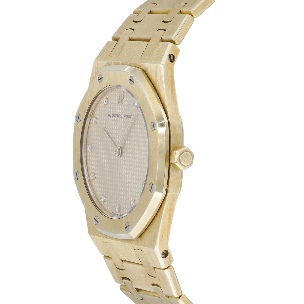 Audemars Piguet Royal Oak 56303BA Champagne Diamonds Dial on 18K Yellow Gold
