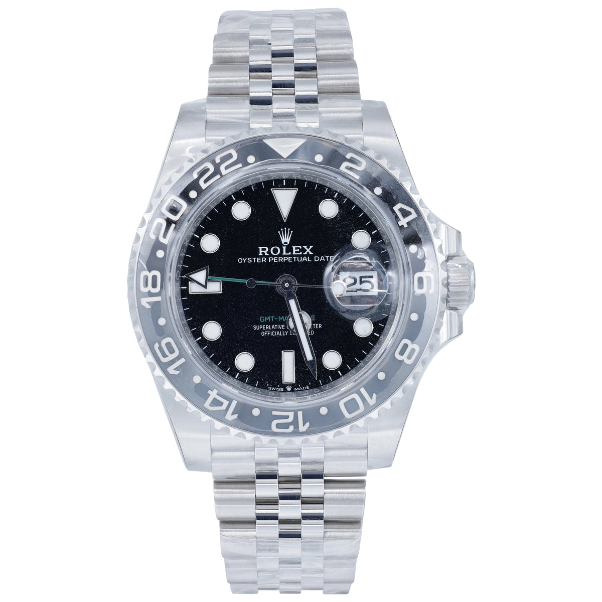 Rolex GMT-Master II Bruce Wayne 126710GRNR Black Dial on Jubilee 2025