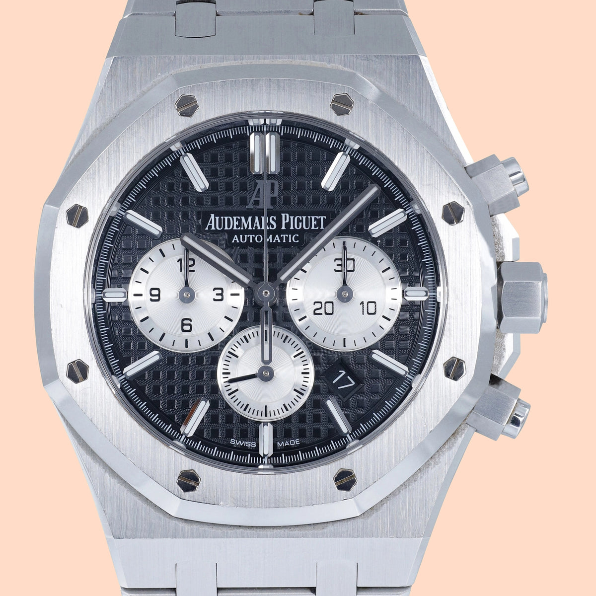 Audemars Piguet Royal Oak Chronograph 26331ST.OO.1220ST.02 Black Dial on Steel Bracelet 2018