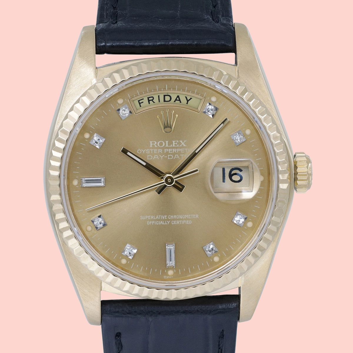 Rolex Day Date 36 18038 Champagne Diamonds President