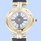 Cartier Colisee 590002 White Dial on Leather