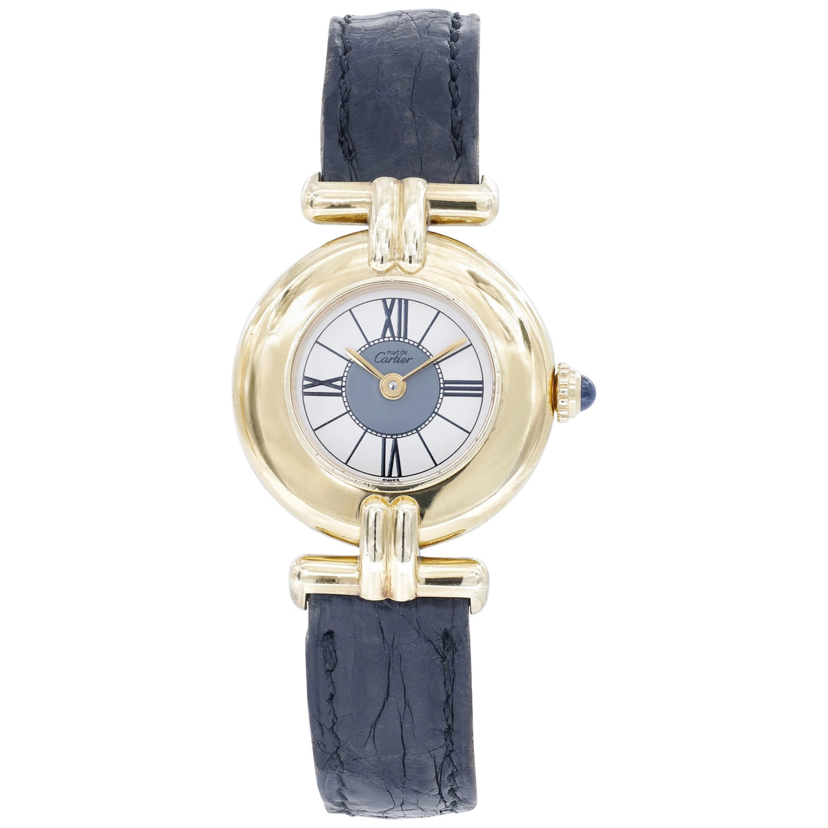 Cartier Colisee 590002 White Dial on Leather