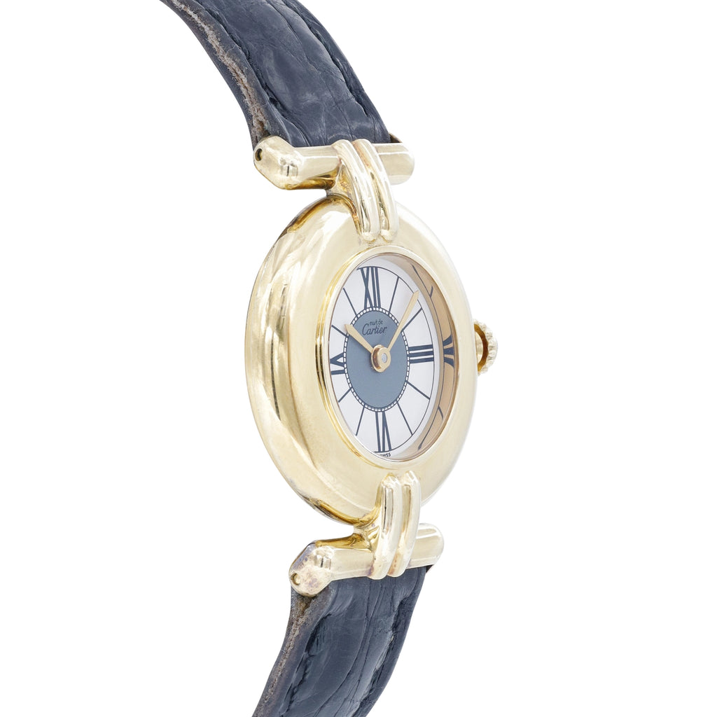 Cartier Colisee 590002 White Dial on Leather