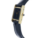 Cartier Tank Black Dial on Leather