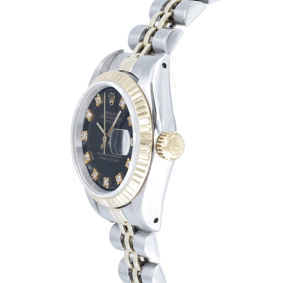 Rolex Datejust Lady 69173 Black Diamond Dial on Jubilee 1990