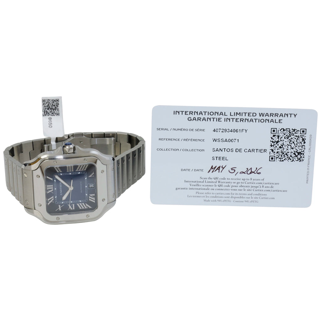 Cartier Santos de Cartier Large WSSA0071 Blue Dial on Stainless Steel 2026