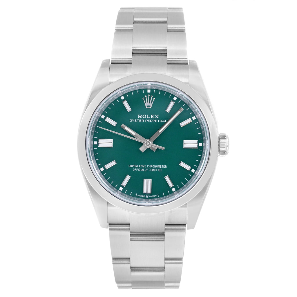 Rolex Oyster Perpetual 36 126000 Green Index Dial on Oyster 2025