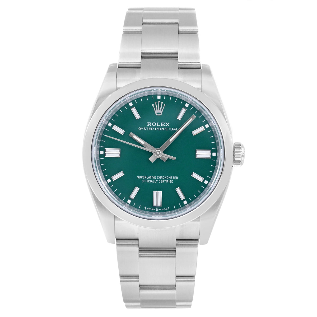 Rolex Oyster Perpetual 36 126000 Green Index Dial on Oyster 2025