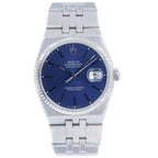 Rolex Datejust Oysterquartz 17014 Blue Dial on Stainless Steel Open Date