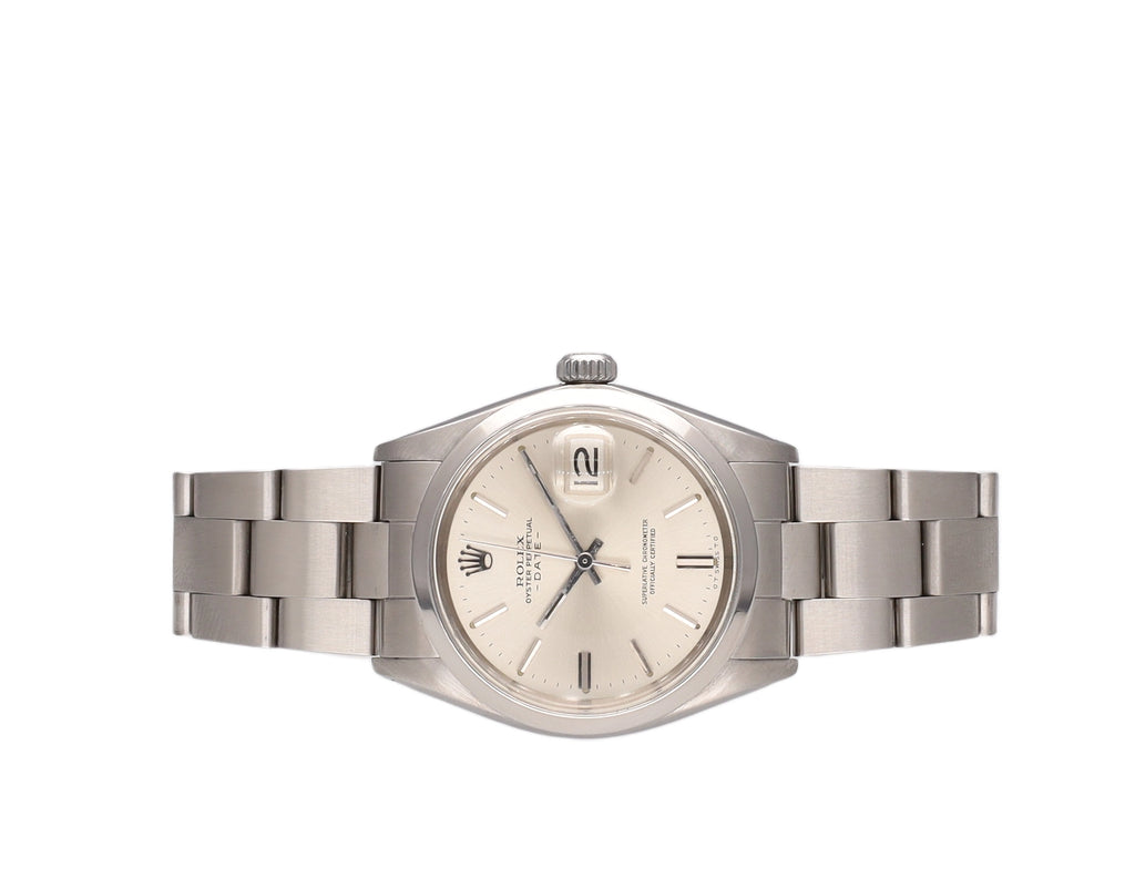 Rolex Oyster Perpetual Date 1500 Silver Dial on Steel 1973