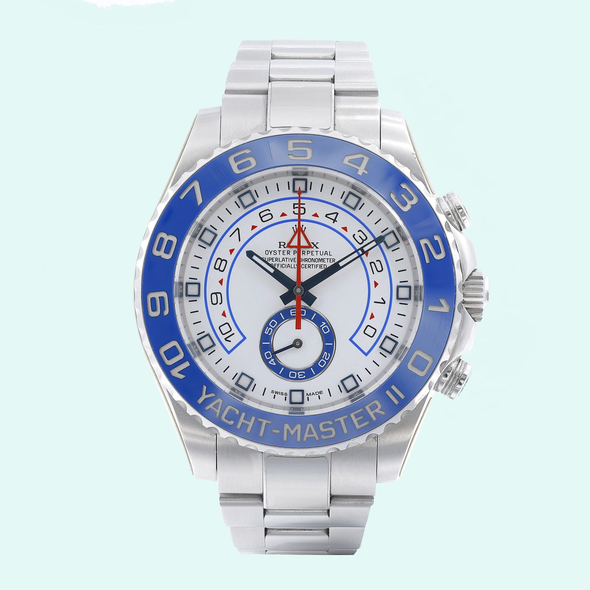Rolex Yacht-Master II 116680 Matt White Dial on Oyster 2021