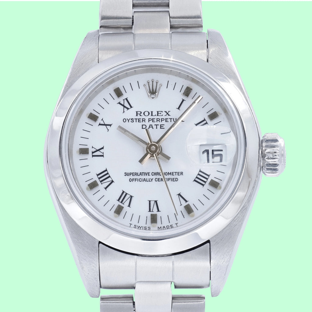 Rolex Oyster Perpetual Lady Date 79160 White Dial on Stainless Steel 2001