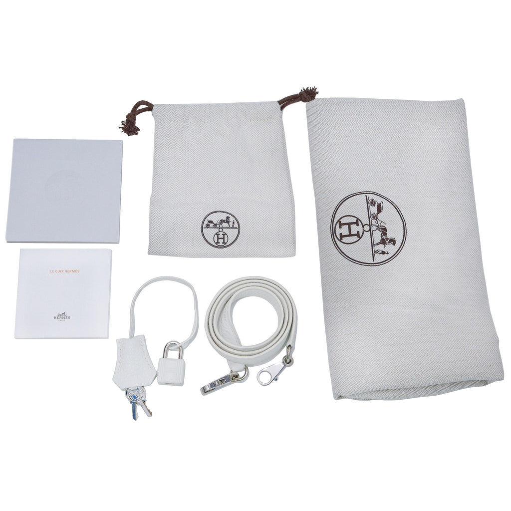 Hermès Kelly 32 Blanc Togo Palladium Hardware 2018