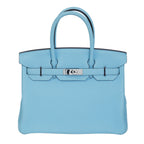 Hermès Birkin 30 Bleu Atoll Togo Palladium Hardware 2017
