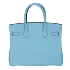Hermès Birkin 30 Bleu Atoll Togo Palladium Hardware 2017