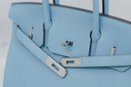 Hermès Birkin 30 Bleu Atoll Togo Palladium Hardware 2017