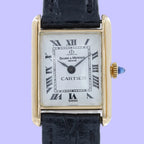 Baume & Mercier Tank 38307 White Dial on Leather 1974