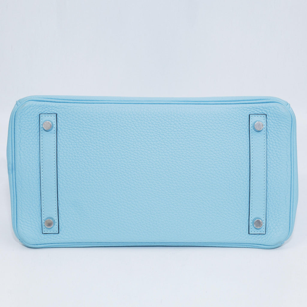 Hermès Birkin 30 Bleu Atoll Togo Palladium Hardware 2017
