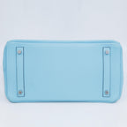 Hermès Birkin 30 Bleu Atoll Togo Palladium Hardware 2017