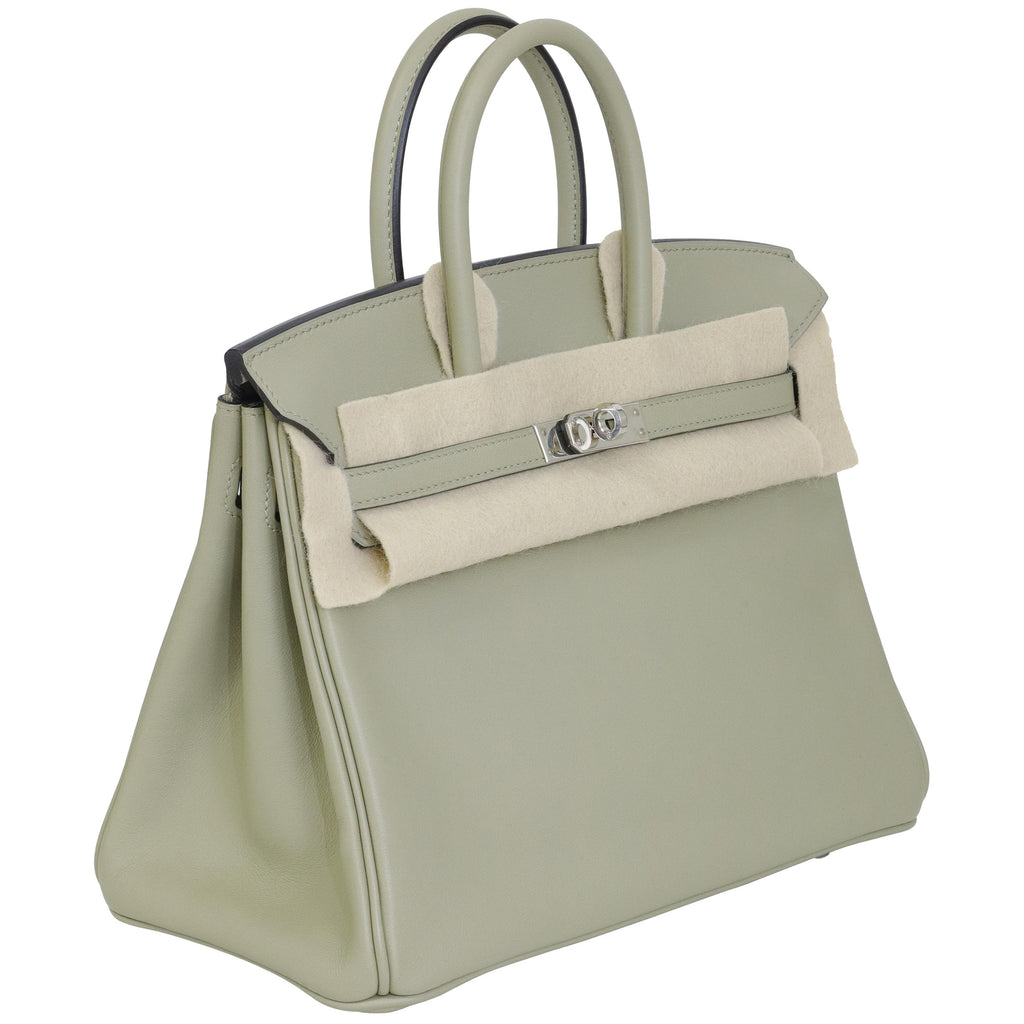 Hermès Birkin 25 Sauge Swift Palladium Hardware 2015