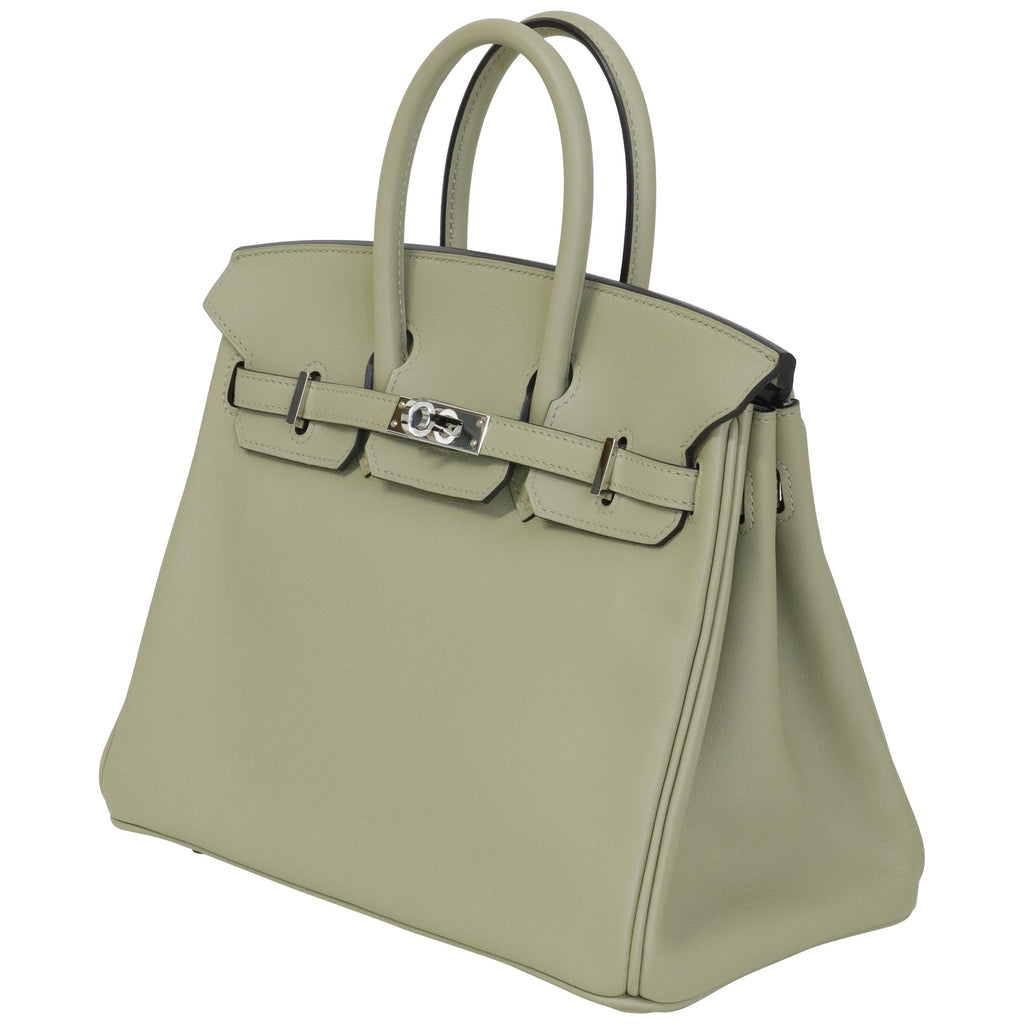 Hermès Birkin 25 Sauge Swift Palladium Hardware 2015