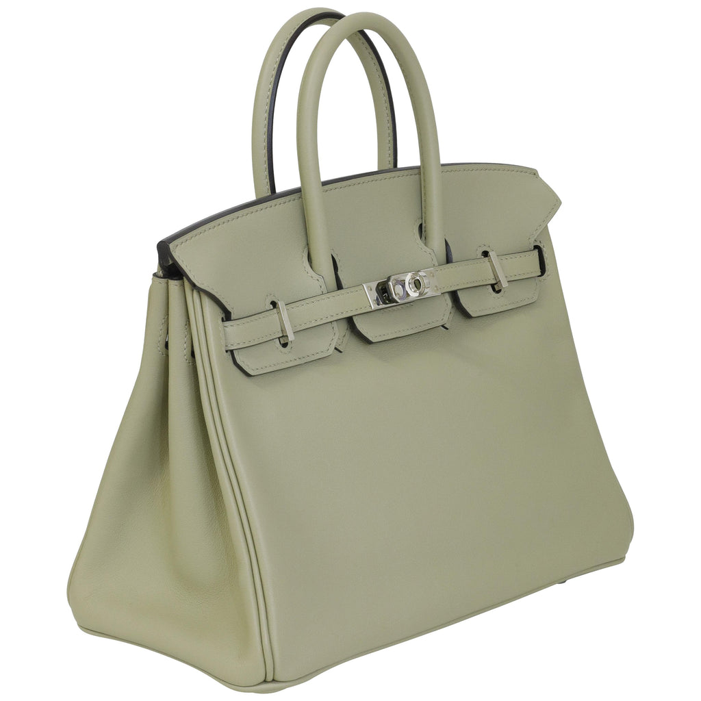 Hermès Birkin 25 Sauge Swift Palladium Hardware 2015