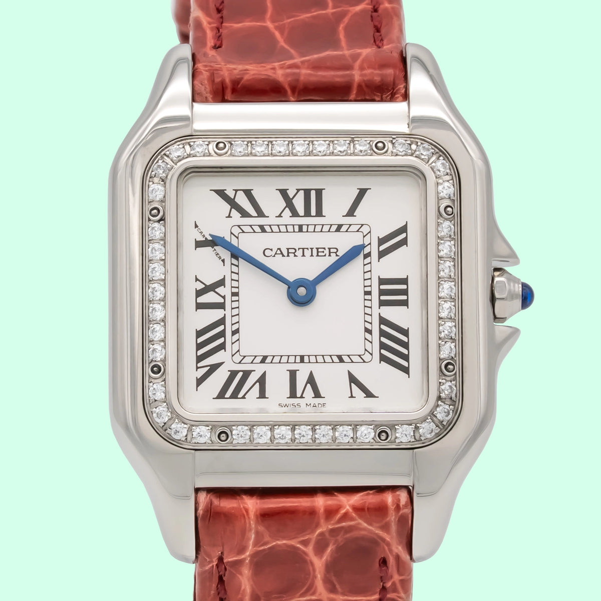 Cartier Panthère W4PN0008 Silver Dial on Leather