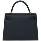 Hermes Kelly II Sellier 28 Epsom Calfskin 69 Noir