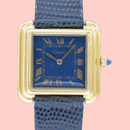 Cartier Tank 5512117 Blue Dial on Leather