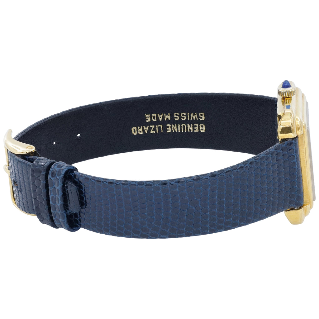 Cartier Tank 5512117 Blue Dial on Leather